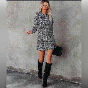 Lush Floral Long Sleeve Dress